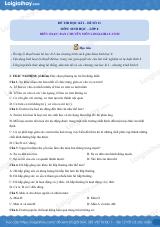 Đề số 11 - Đề kiểm tra học kì 1 - Sinh học 8